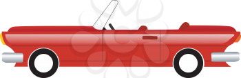 Royalty Free Clipart Image of a Classic Convertible