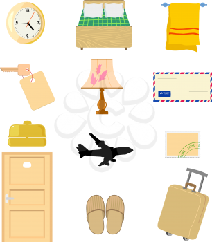 Royalty Free Clipart Image of Hotel Supplies