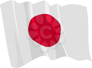 Royalty Free Clipart Image of the Flag of Japan