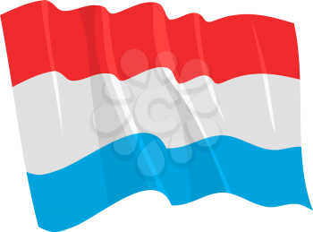 Royalty Free Clipart Image of the Luxemburg Flag