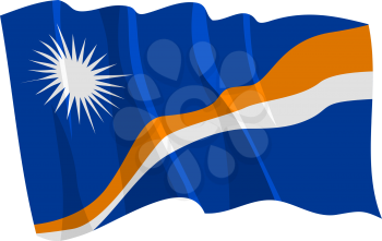 Royalty Free Clipart Image of a Marshall Island Flag