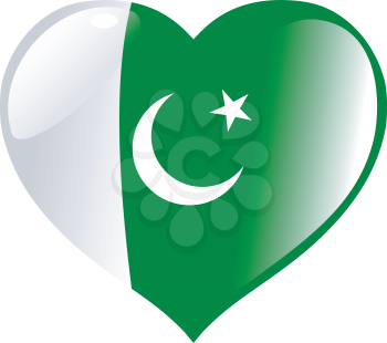 Image of heart with flag of Pakistan