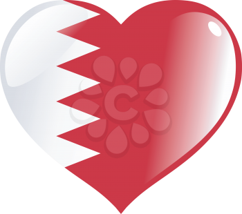 Image of heart with flag of Bahrain