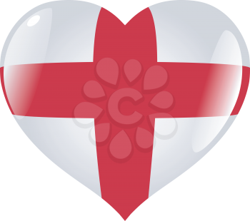 Image of heart with flag of England