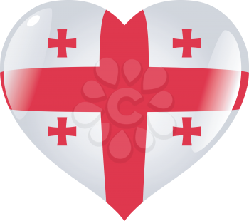 Image of heart with flag of Georgia