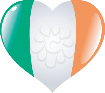 Image of heart with flag of Ireland