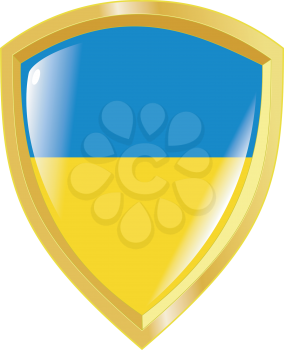 Coat of arms in national colours of Ukraine
