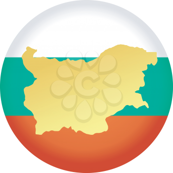 An illustration with button in national colours of Bulgaria