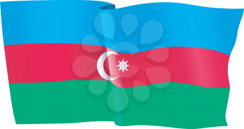 vector illustration of national flag of Azerbaijan