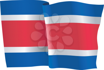 vector illustration of national flag of Costa Rica
