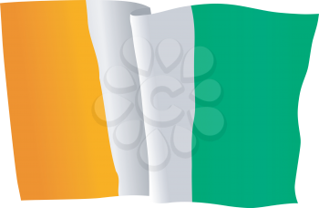 vector illustration of national flag of Ivory Coast