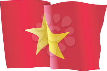 vector illustration of national flag of Vietnam