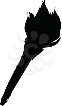 black silhouette of flambeau