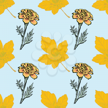 sample of seamless background with flowers