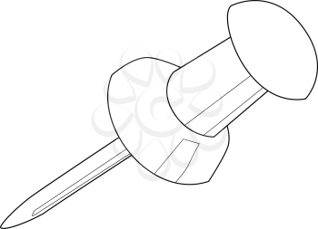 outline illustration of drawing pin