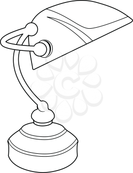 outline illustration of office lamp