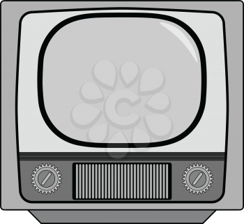 vector illustration of vintage tv set