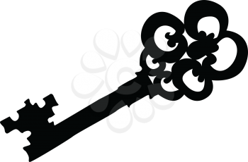 silhouette of magical key