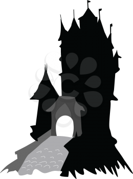 silhouette of medieval castle