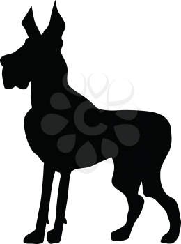 silhouette of Great Dane