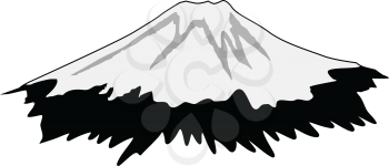 silhouette of Mount Fuji