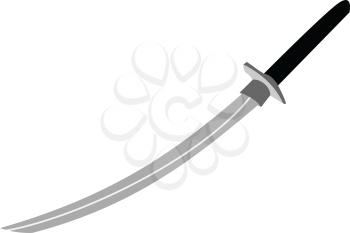 silhouette of samurai sword