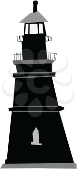 silhouette of lighthouse