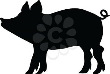 silhouette of piggy