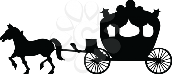 silhouette of carriage