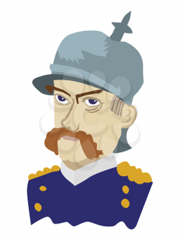 Otto von Bismarck, german statesman and founder of united German state. Historic person and politic