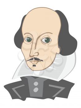 William Shakespeare famous english poet and playwright and actor, author of Hamlet, King Lear, Othello