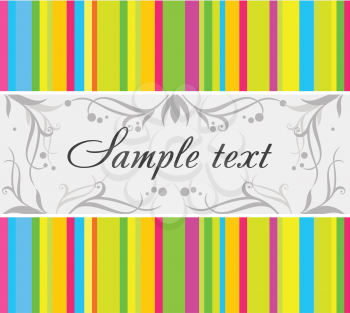Royalty Free Clipart Image of a Colorful Card