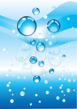 Royalty Free Clipart Image of Water Bubbles