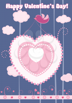 Royalty Free Clipart Image of a Valentine's Day Card