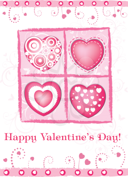 Royalty Free Clipart Image of a Valentine's Day Card