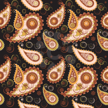 Royalty Free Clipart Image of a Seamless Paisley Background
