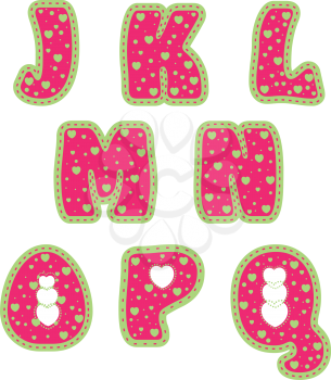 Royalty Free Clipart Image of Heart Letters