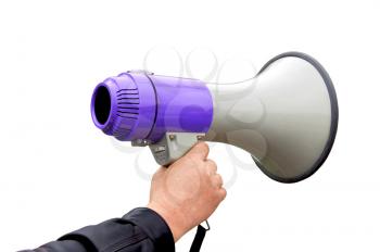 Royalty Free Photo of a Hand Holding a Megaphone