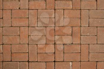 The pavement of the brown tile (texture)