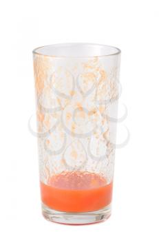 Royalty Free Photo of an Empty Glass of Juice
