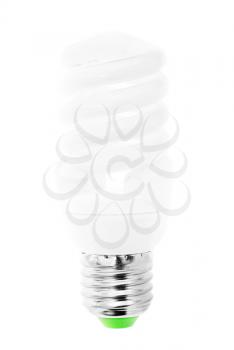 Energy saving  light bulb on white bakground 
