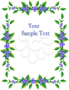Royalty Free Clipart Image of a Frame With Berries