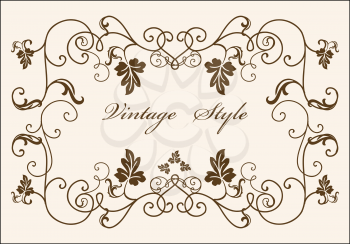 Royalty Free Clipart Image of a Retro Frame