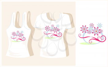 Royalty Free Clipart Image of Shirts