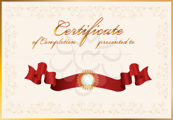 Royalty Free Clipart Image of a Certificate