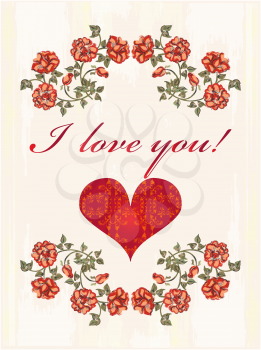 Royalty Free Clipart Image of a Valentines Day Card