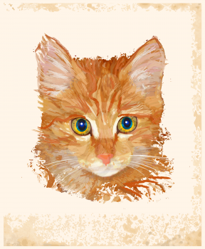 Royalty Free Clipart Image of a Cat