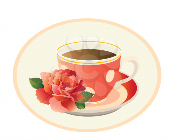 cup of tea with rose