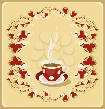 Illustration of retro cup or tea. Please check my portfolio for more version.