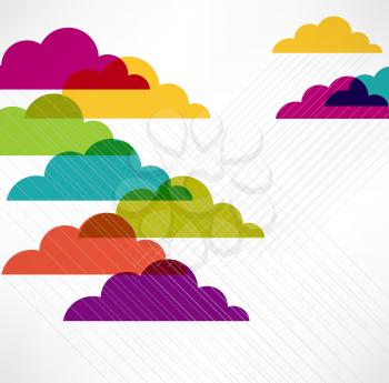 Royalty Free Clipart Image of Colorful Clouds